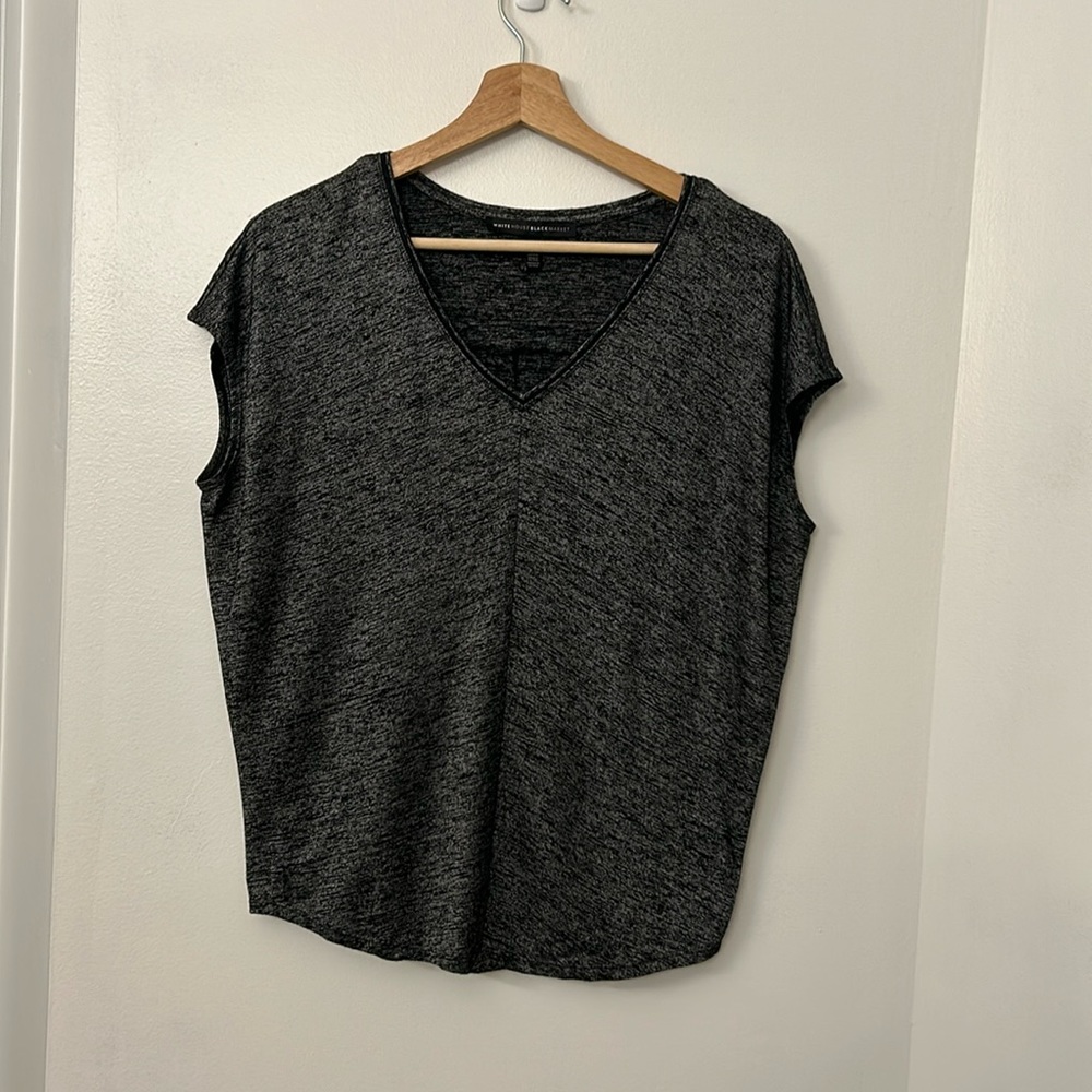 White House Black Market Short Sleeve Black Tee